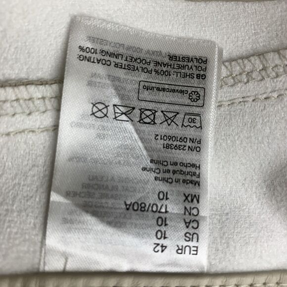 H&M Womens 10 Faux Leather Trousers Pants High Rise Festival Biker Moto Party - Picture 8 of 8